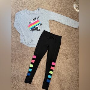 Colorful Striped Kids Leggings (Justice)